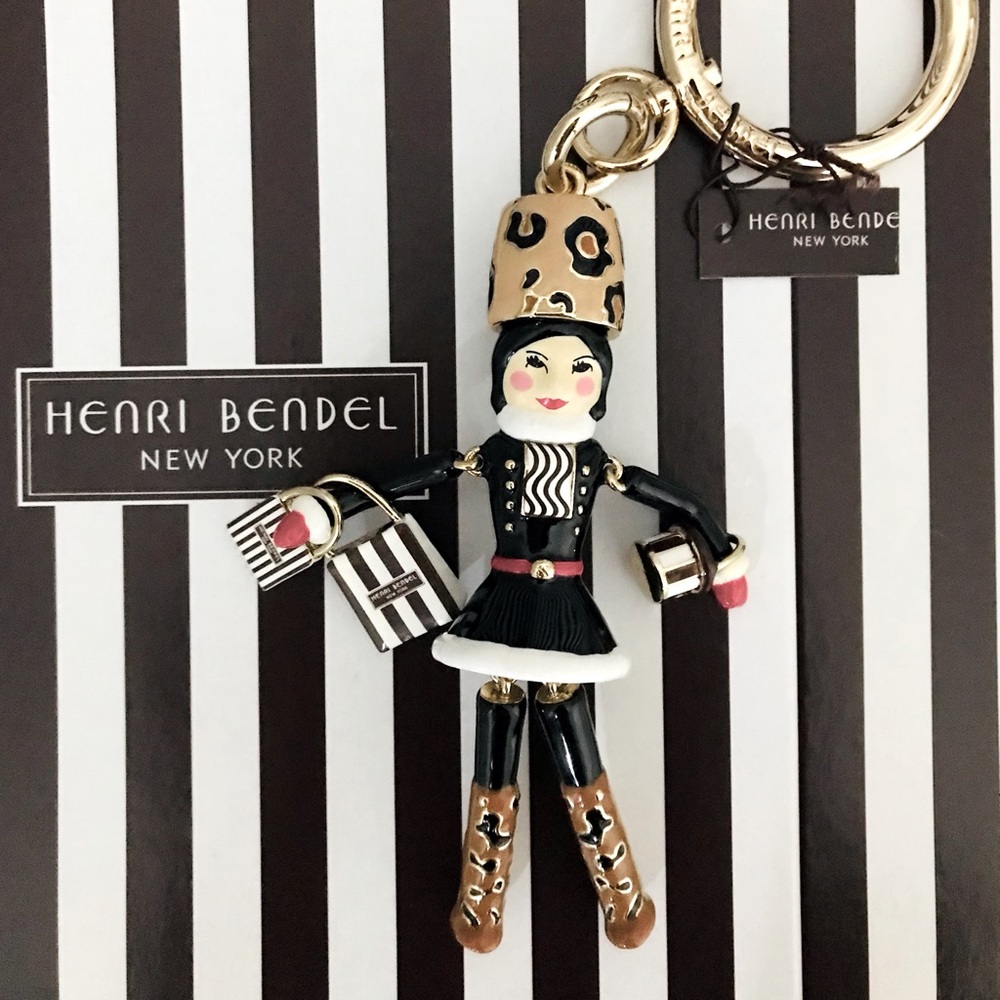 Henri Bendel Shopper girl key chain